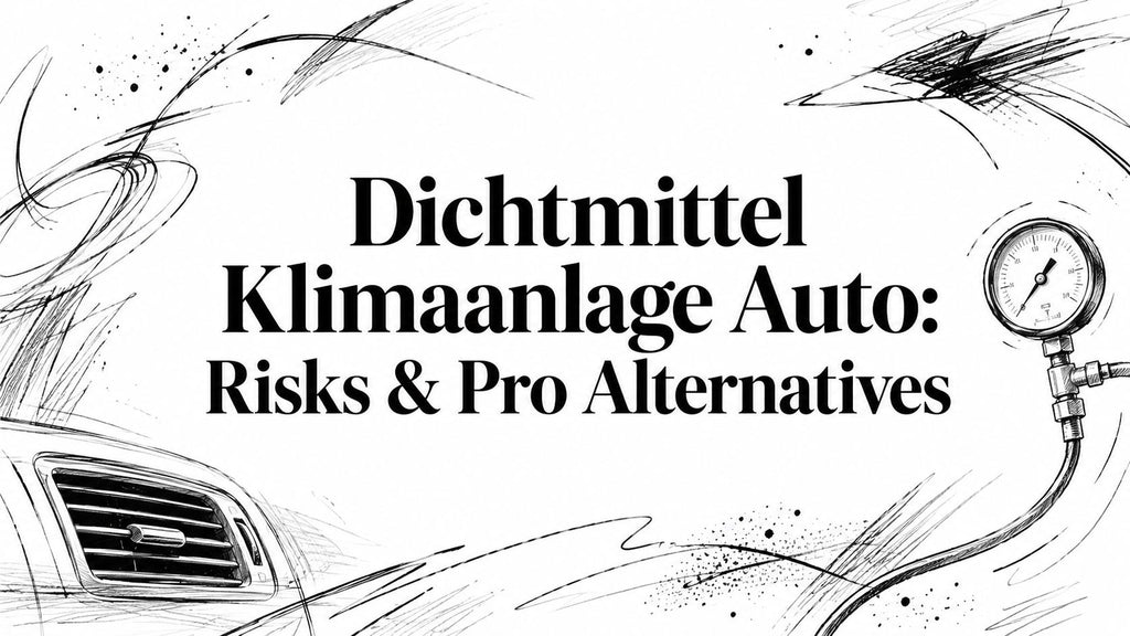 Dichtmittel Klimaanlage Auto: Risks & Pro Alternatives