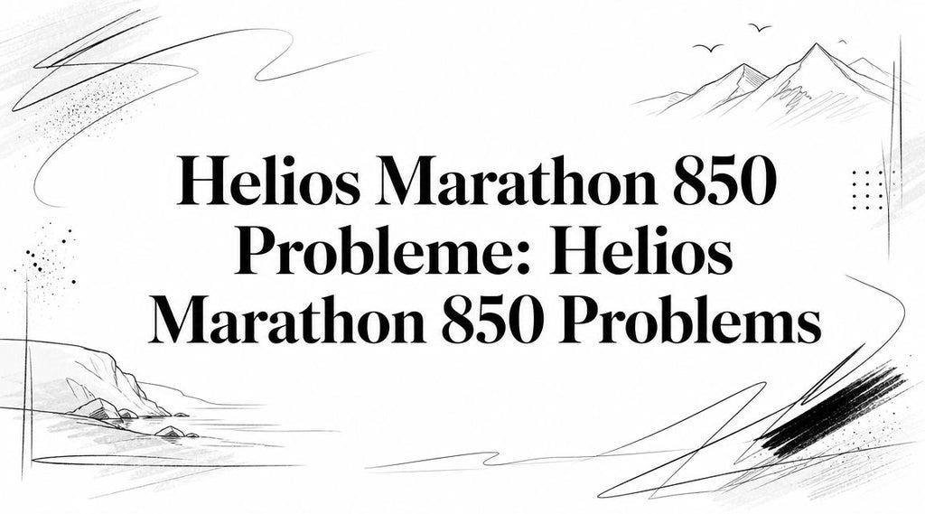 Helios Marathon 850 Probleme: Helios Marathon 850 Problems