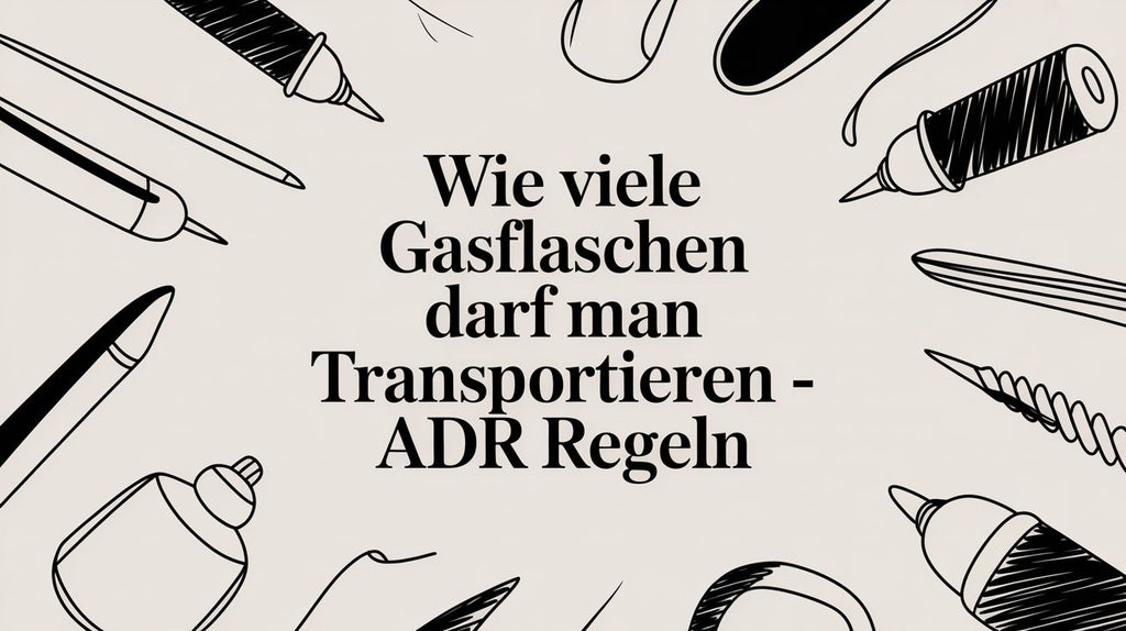 wie viele gasflaschen darf man transportieren - ADR Regeln