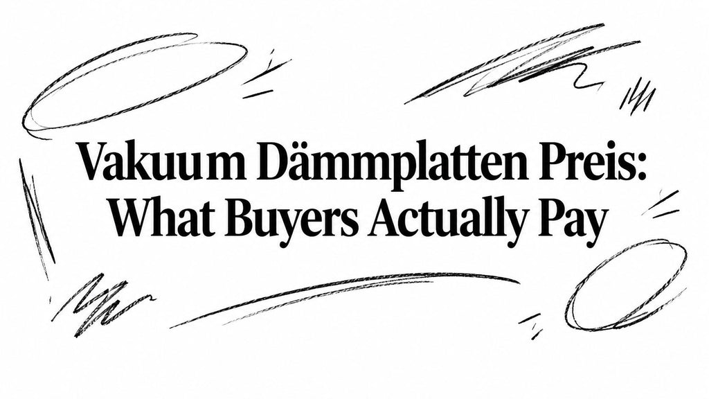 Vakuum Dämmplatten Preis: What Buyers Actually Pay