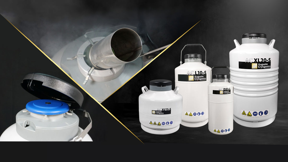 Small dewars AC XL11-S, AC L10-S, AC DS3 and AC XL20-S for transport and handling of liquid nitrogen